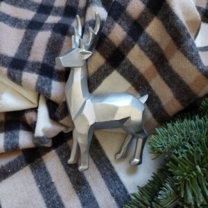 Kerámia rénszarvas - ezüst